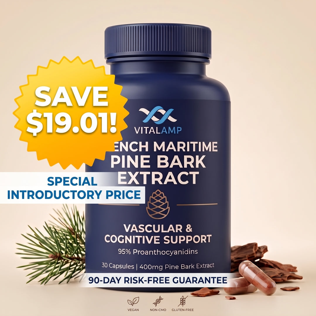 French Maritime Pine Bark Extract 400mg | 95% Proanthocyanidins | Maximum Strength Vascular & Circulation Support