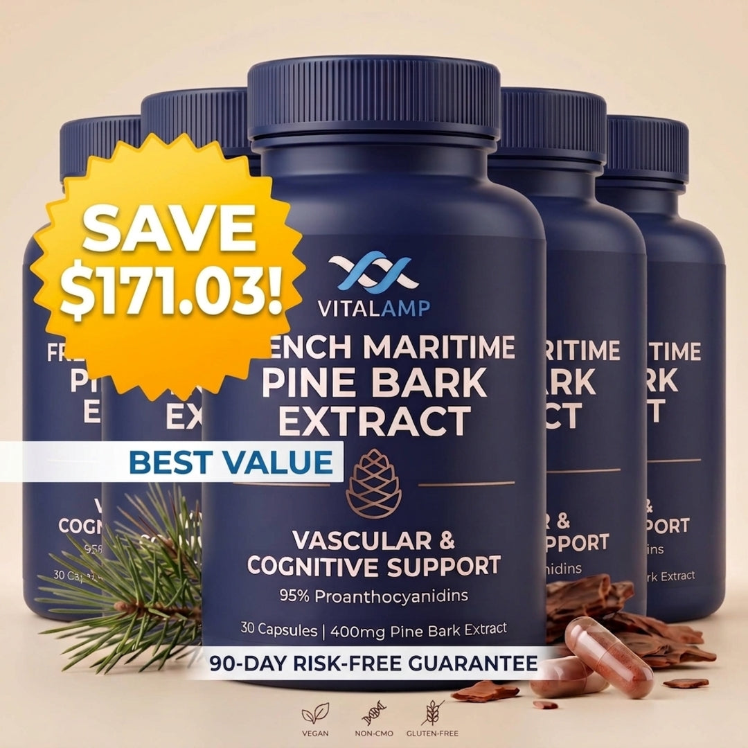 French Maritime Pine Bark Extract 400mg | 95% Proanthocyanidins | Maximum Strength Vascular & Circulation Support