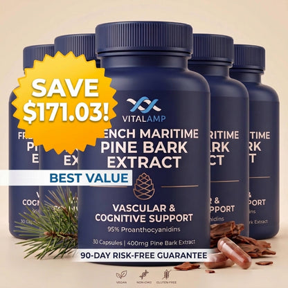 French Maritime Pine Bark Extract 400mg | 95% Proanthocyanidins | Maximum Strength Vascular & Circulation Support