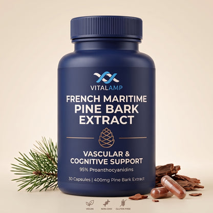 French Maritime Pine Bark Extract 400mg | 95% Proanthocyanidins | Maximum Strength Vascular & Circulation Support