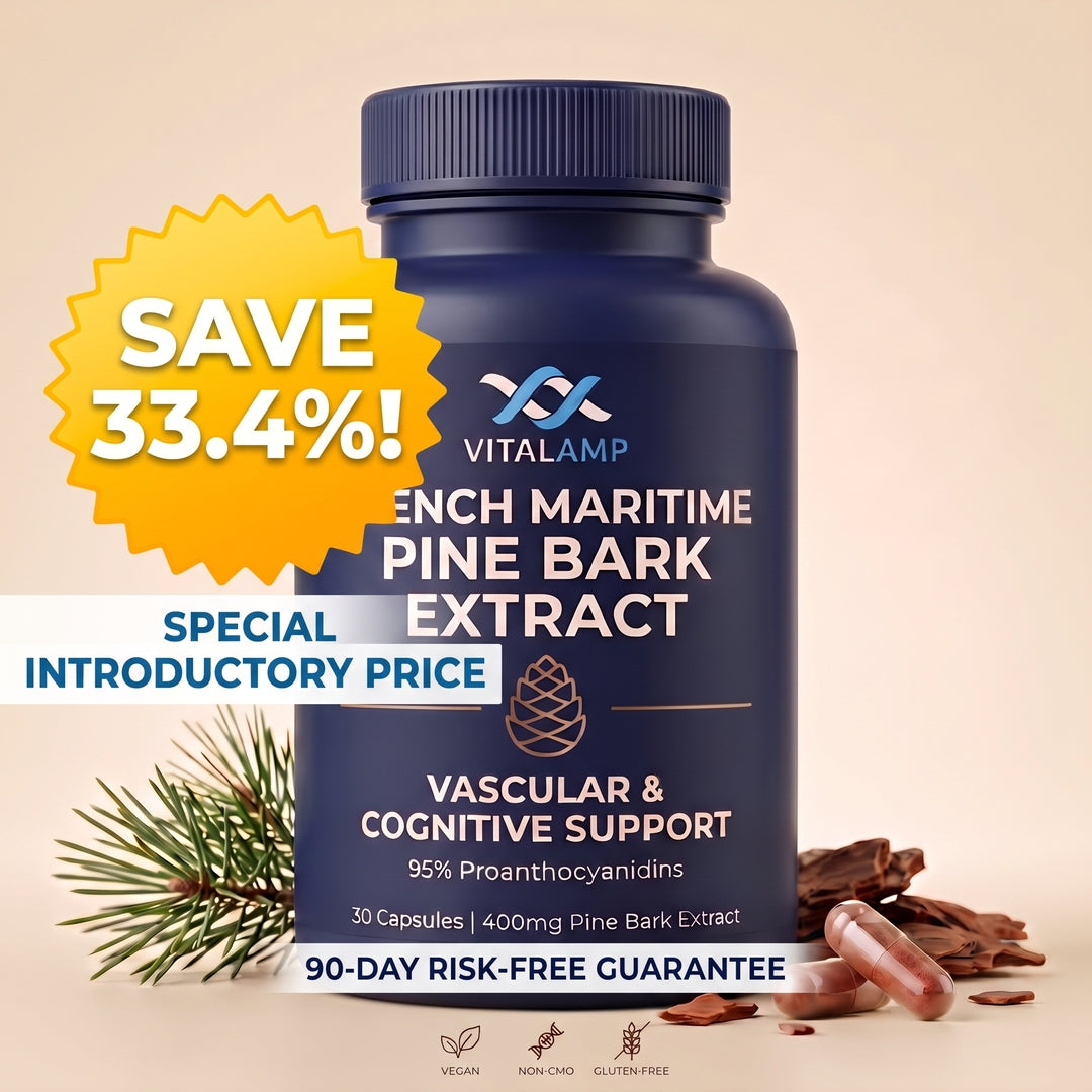 French Maritime Pine Bark Extract 400mg | 95% Proanthocyanidins | Maximum Strength Vascular & Circulation Support