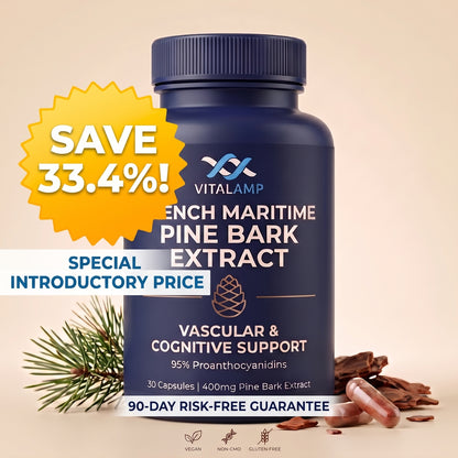 French Maritime Pine Bark Extract 400mg | 95% Proanthocyanidins | Maximum Strength Vascular & Circulation Support