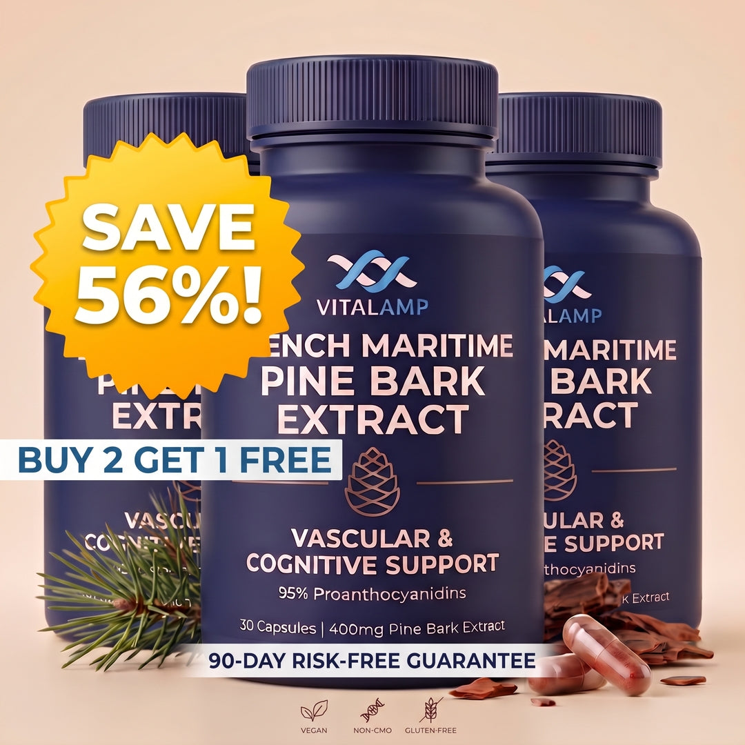 French Maritime Pine Bark Extract 400mg | 95% Proanthocyanidins | Maximum Strength Vascular & Circulation Support