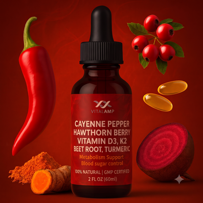 cayenne pepper hawthorn berry vitamin D3 K2 beet root turmeric drops